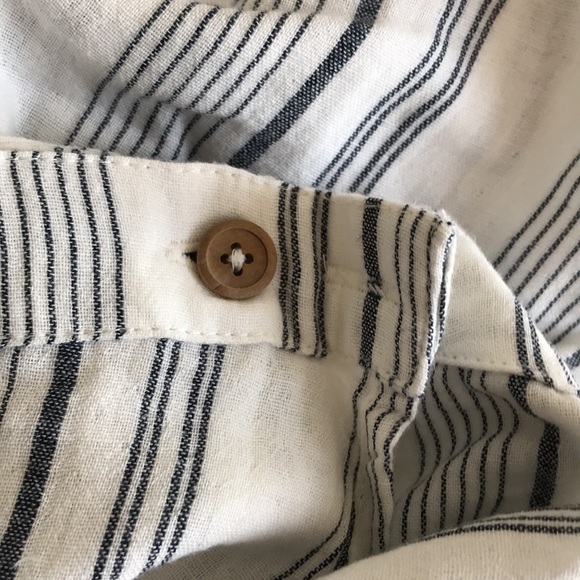 NWT Madewell sz Large Cover up Wrap skirt white blue stripes 100% cotton Summer - Picture 11 of 14